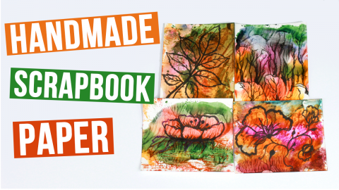  How to Make Scrapbook Paper Soap Watercolor Printing 